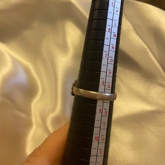 Fossil Stone Ring 8.5 Sterling Stamped 925 - Picture 2 of 6